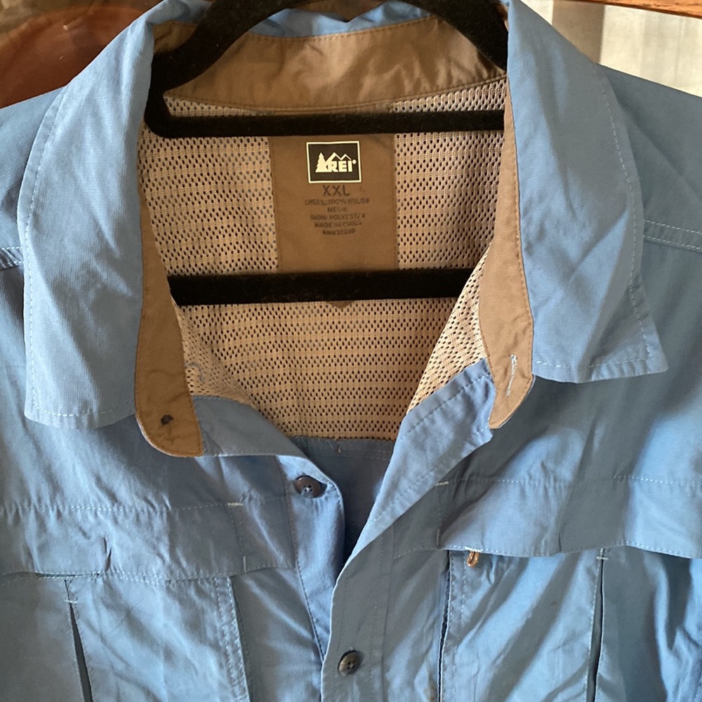 REI men’s long sleeve XXL blue shirt - Picture 3 of 7